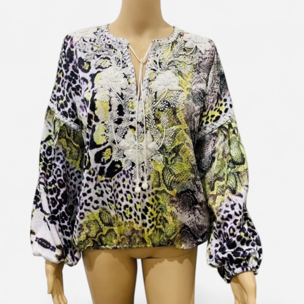 Vintage Gooshwa London silk blouse L